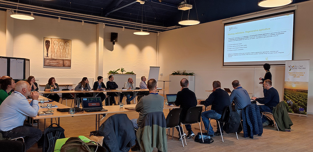 People in a meeting room listening to a presentator