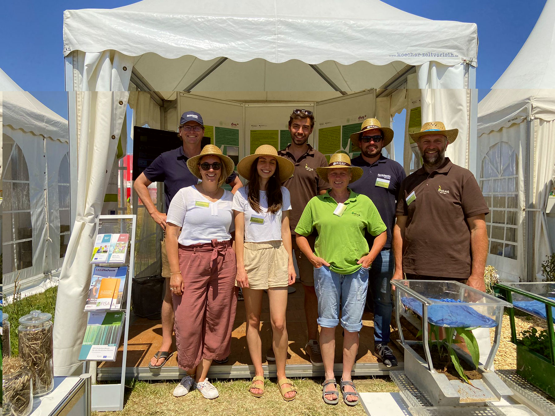 team under tent