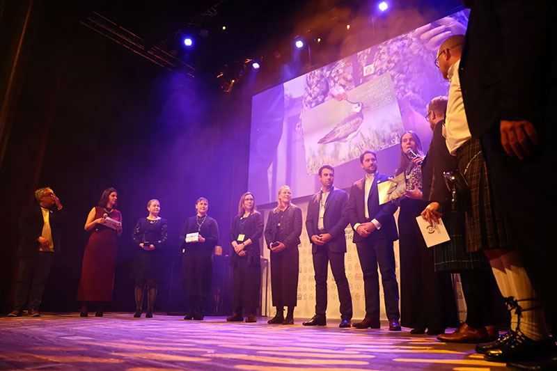 People on stage during the ceremony