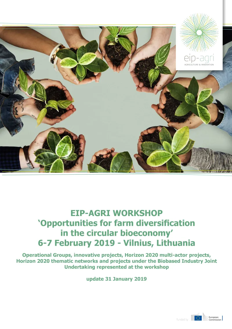 Operational Groups and innovative projects represented at the EIP-AGRI workshop 'Circular bioeconomy'