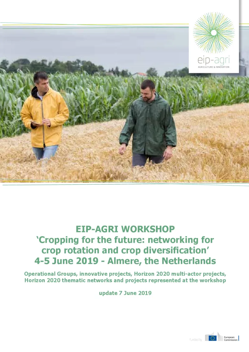 Operational Groups and other innovative projects represented at the EIP-AGRI Workshop 'Cropping for the future'