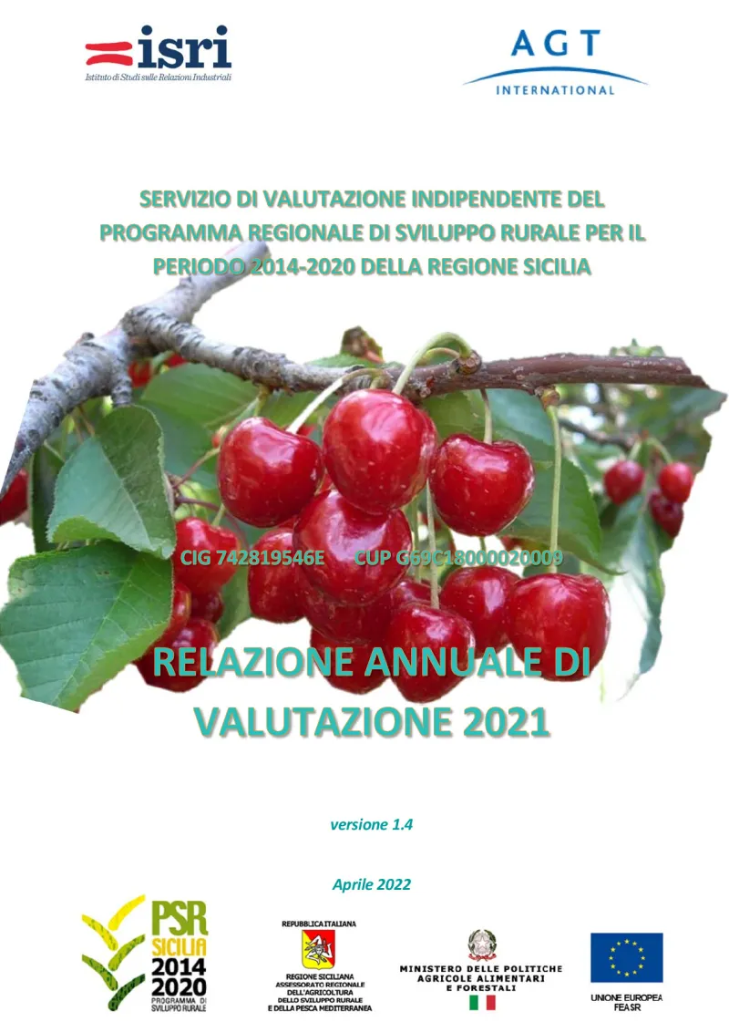 2021 annual evaluation report of the Sicily region