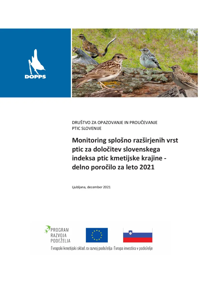 Evaluating Slovenian Farmland Bird Index through common species monitoring