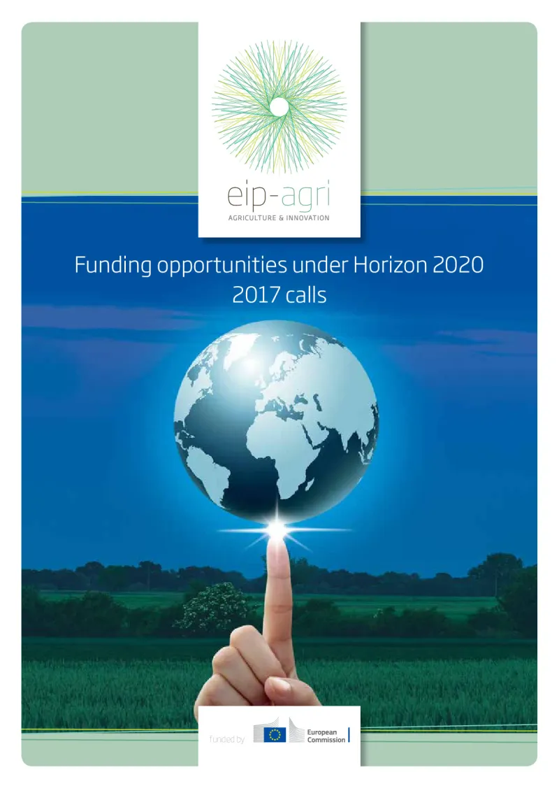 EIP-AGRI Brochure on Horizon 2020 - 2017 calls: English version