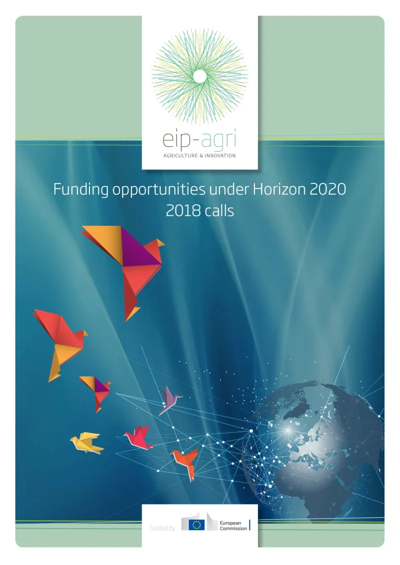 EIP-AGRI Brochure on Horizon 2020 - 2018 calls: English version