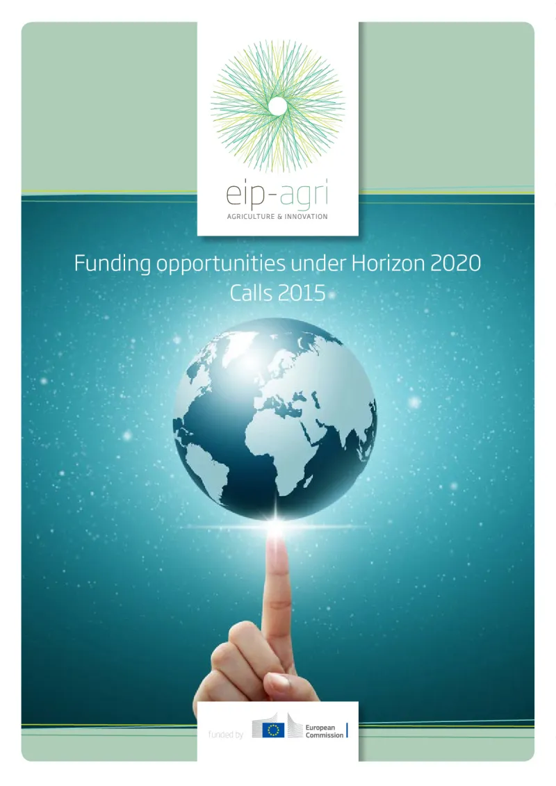 EIP-AGRI Brochure Horizon 2020 - Calls 2015: English version