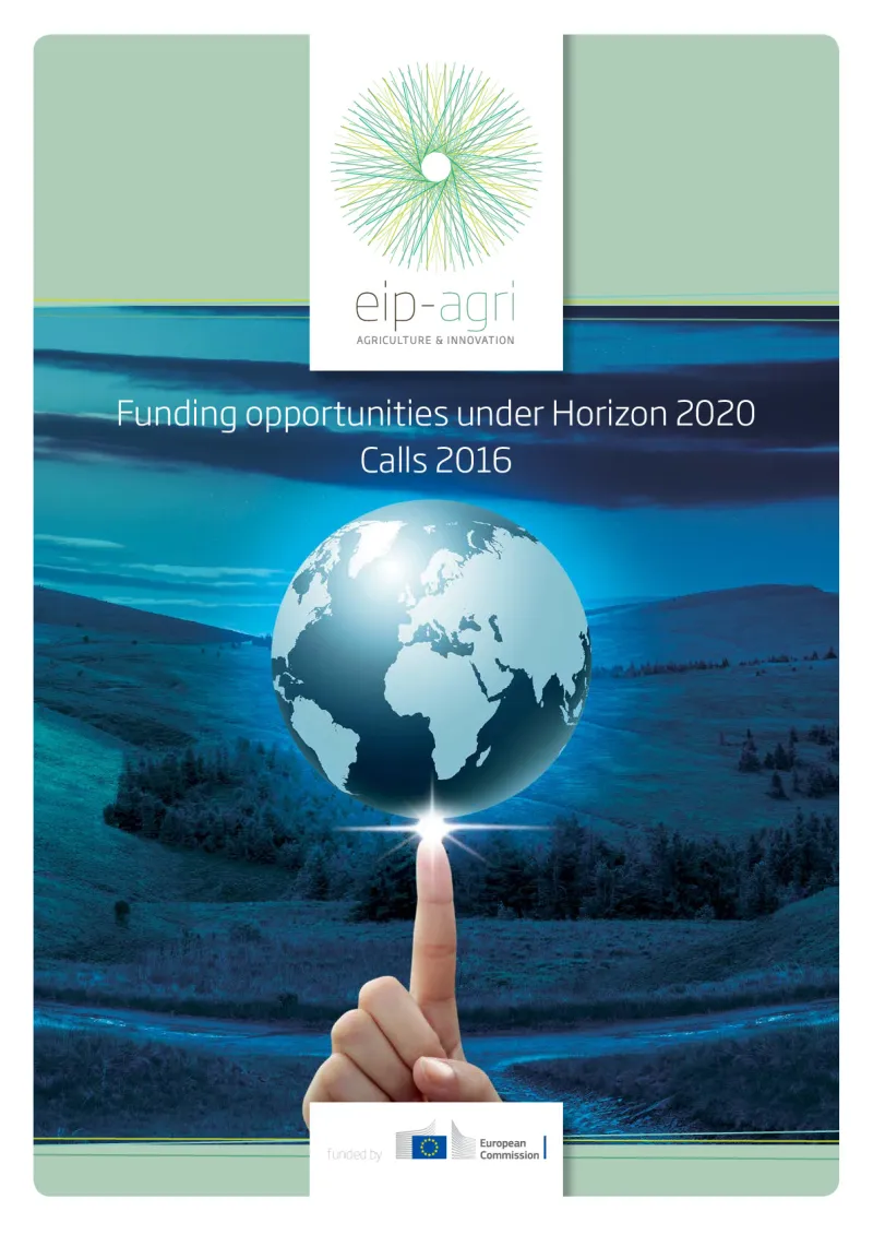 EIP-AGRI Brochure on Horizon 2020 - calls 2016: English version