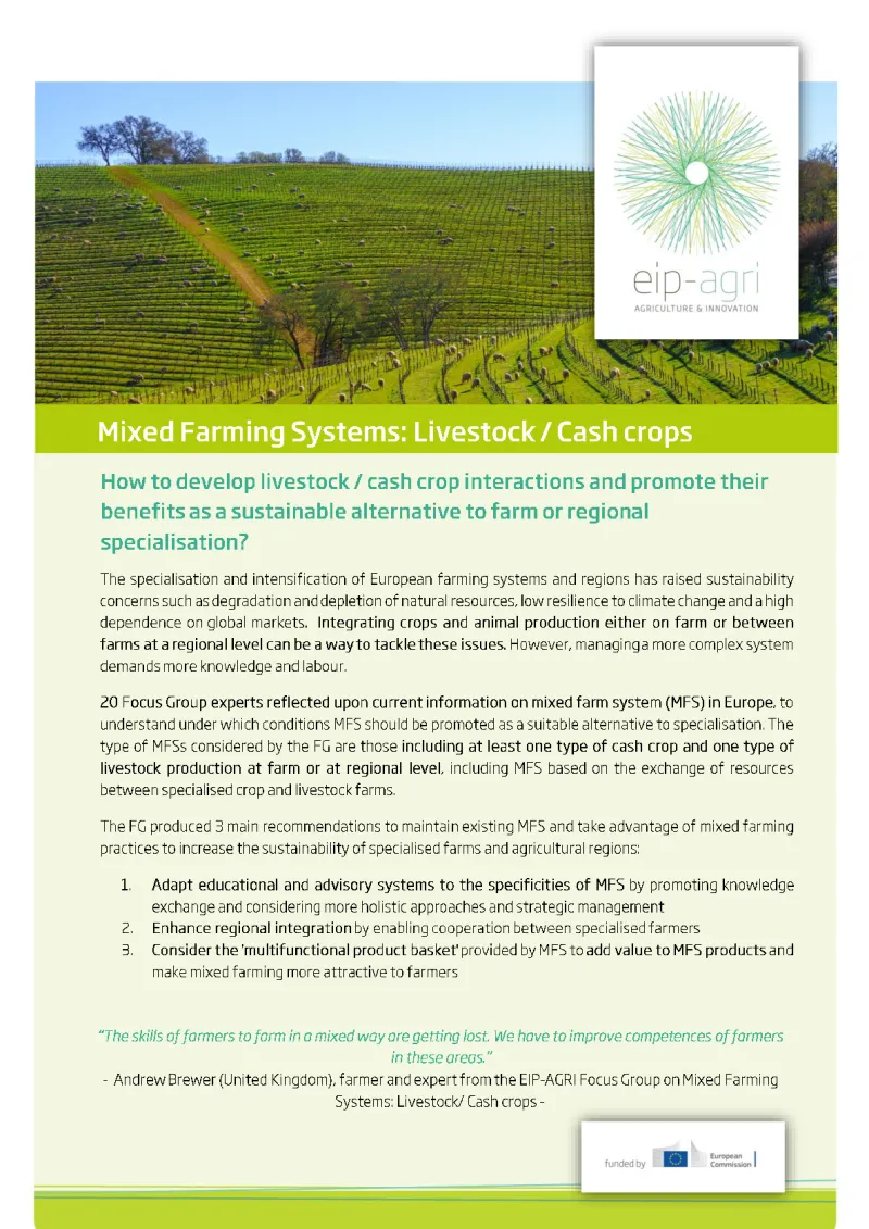 EIP-AGRI Factsheet Mixed farming: English version