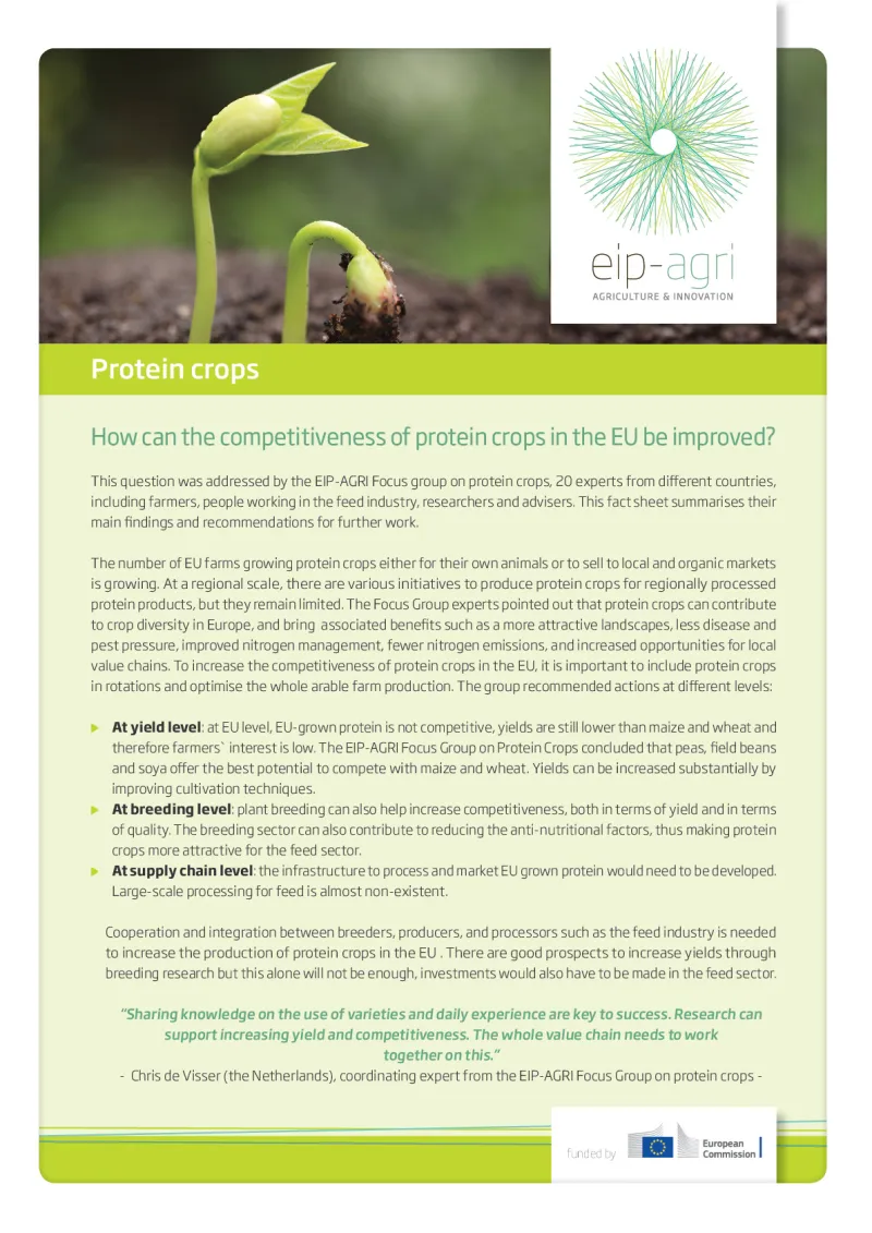 EIP-AGRI Factsheet Protein crops: English version