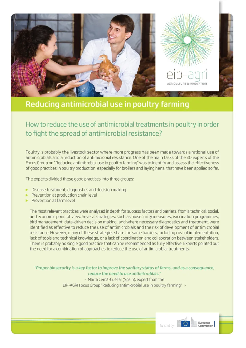 EIP-AGRI Factsheet Reducing antimicrobials in poultry farming: English version