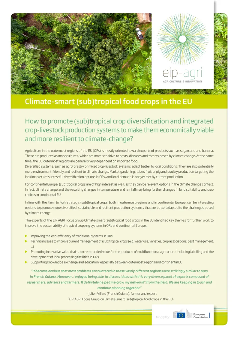 EIP-AGRI Factsheet Tropical crops: English version