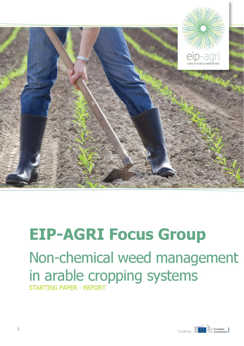 EIP-AGRI Focus Group Non-chemical weed management: Starting paper