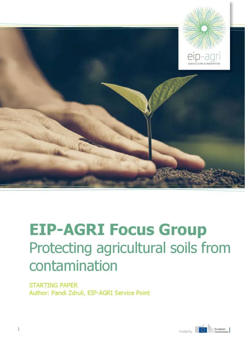 EIP-AGRI Focus Group Soil contamination: Starting paper: English version