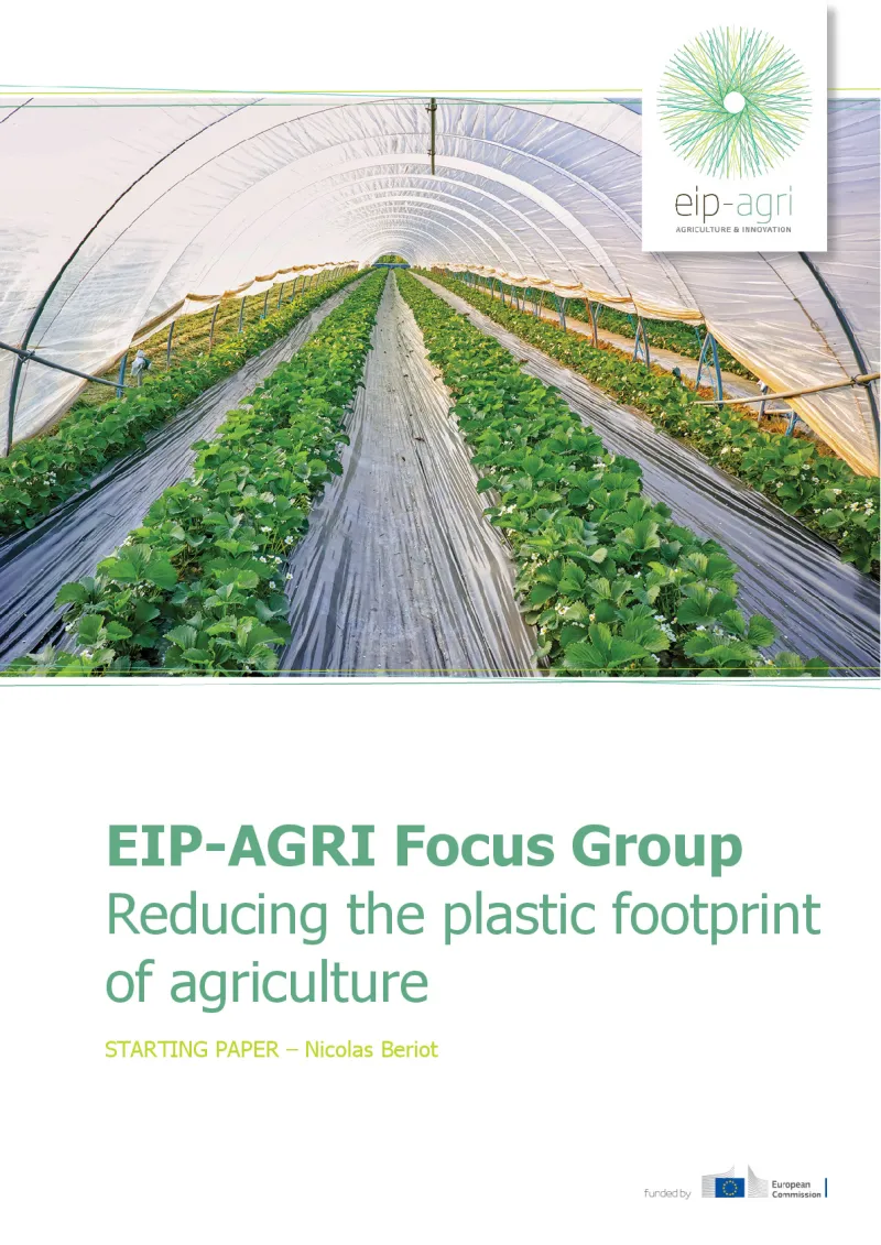 EIP-AGRI Focus Group Plastic footprint: Starting paper