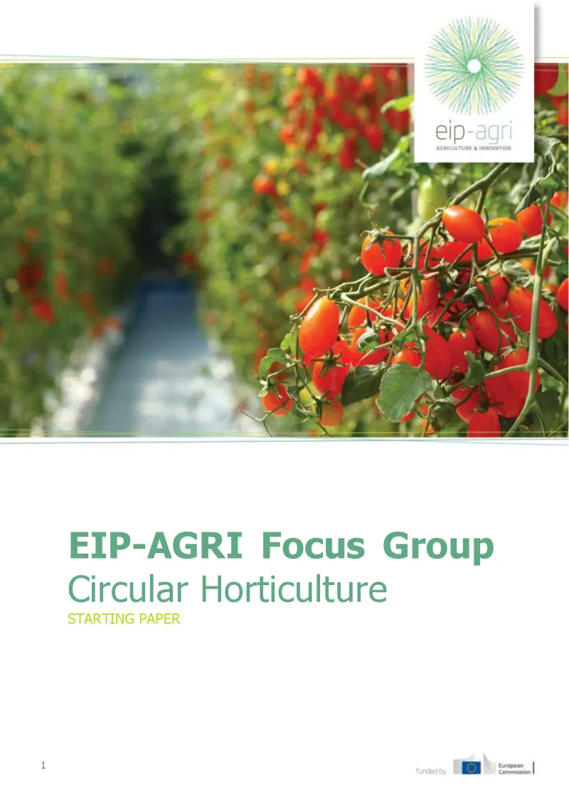 EIP-AGRI Focus Group Circular Horticulture: Starting Paper (English version)