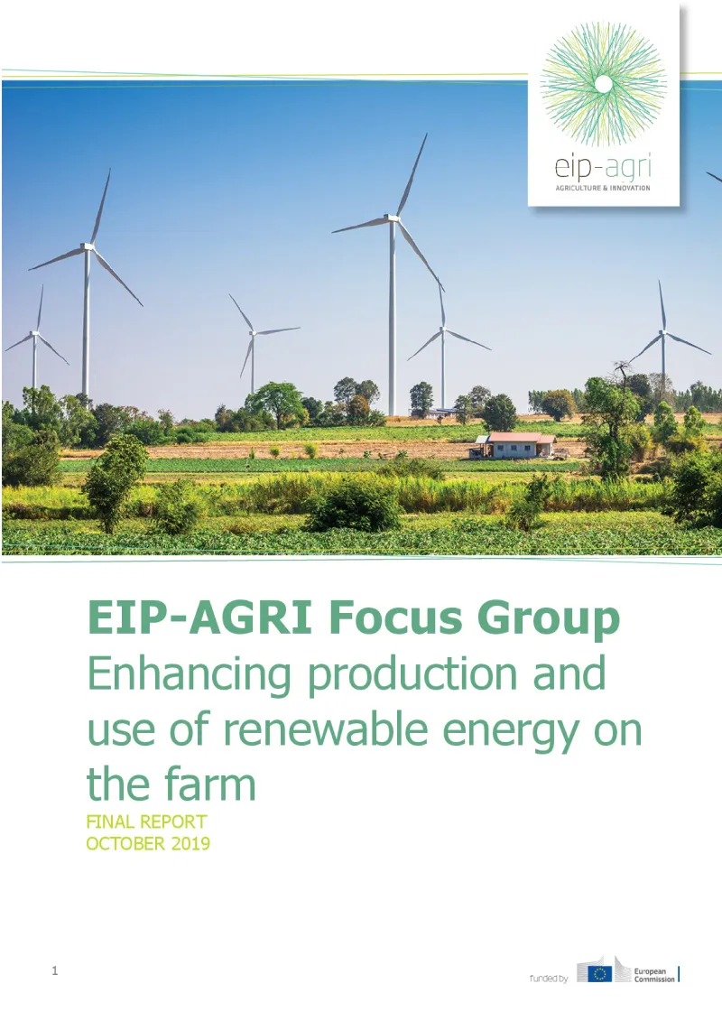 EIP-AGRI Focus Group Renewable energy on the farm: Final report: English version
