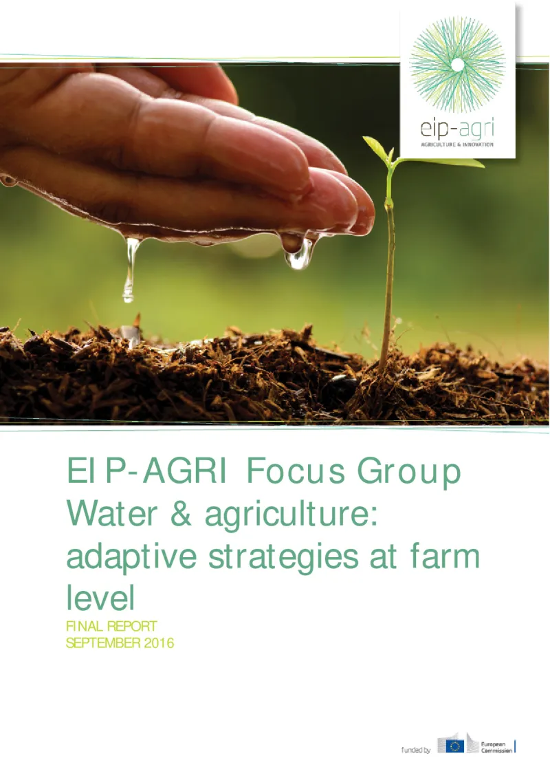 EIP-AGRI Focus Group on Water and Agriculture: Final report (English version)