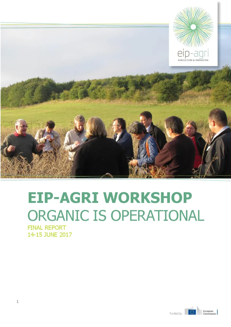 EIP-AGRI Workshop 'Organic is operational': Final report: English version