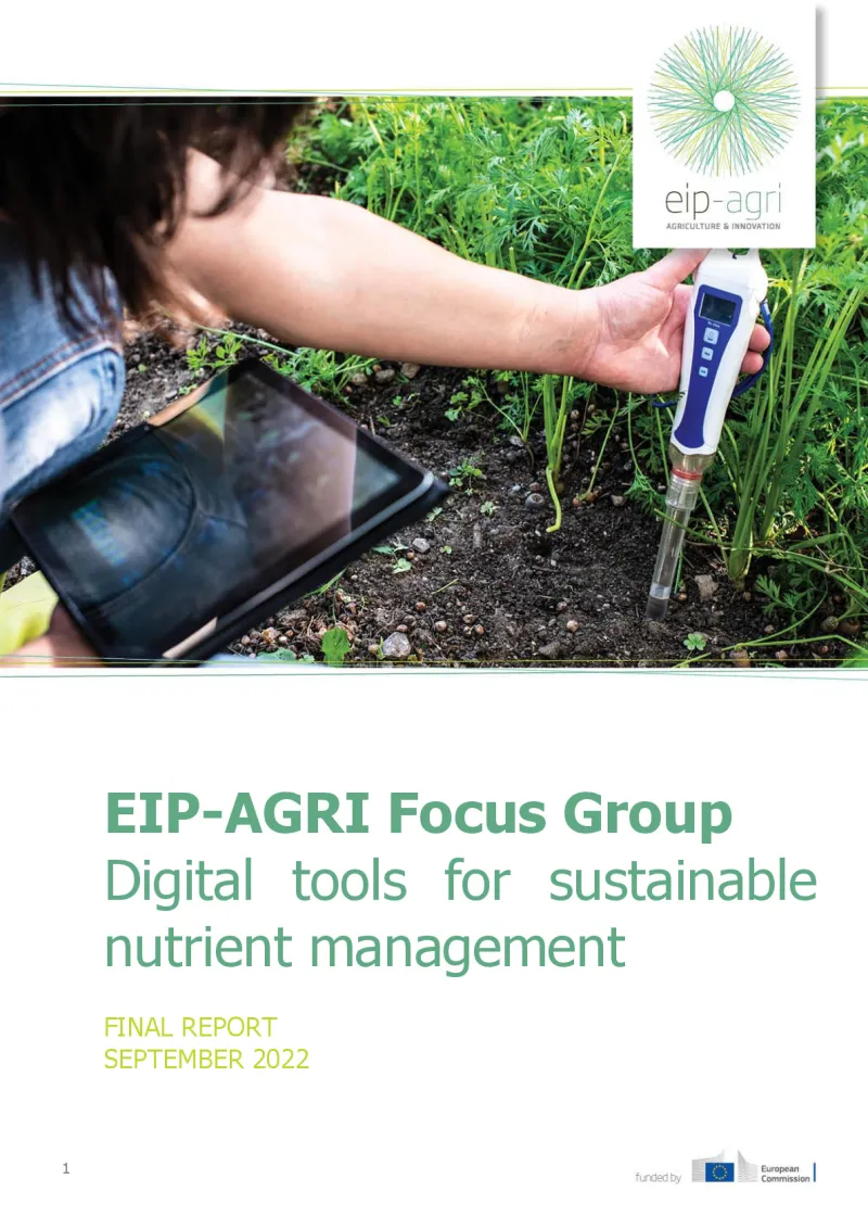 EIP-AGRI Focus Group on Digital tools for nutrient management: Final report (English version)