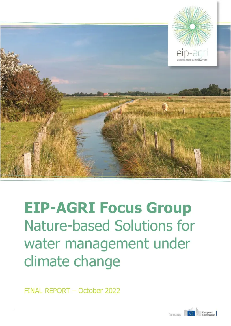EIP-AGRI Focus Group on Nature-based solutions for water management: Final report (English version)