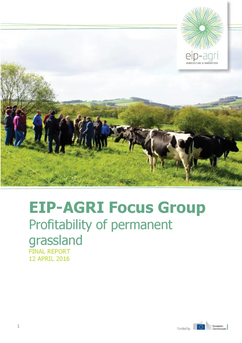 Focus Group Permanent Grassland: Final report: English version