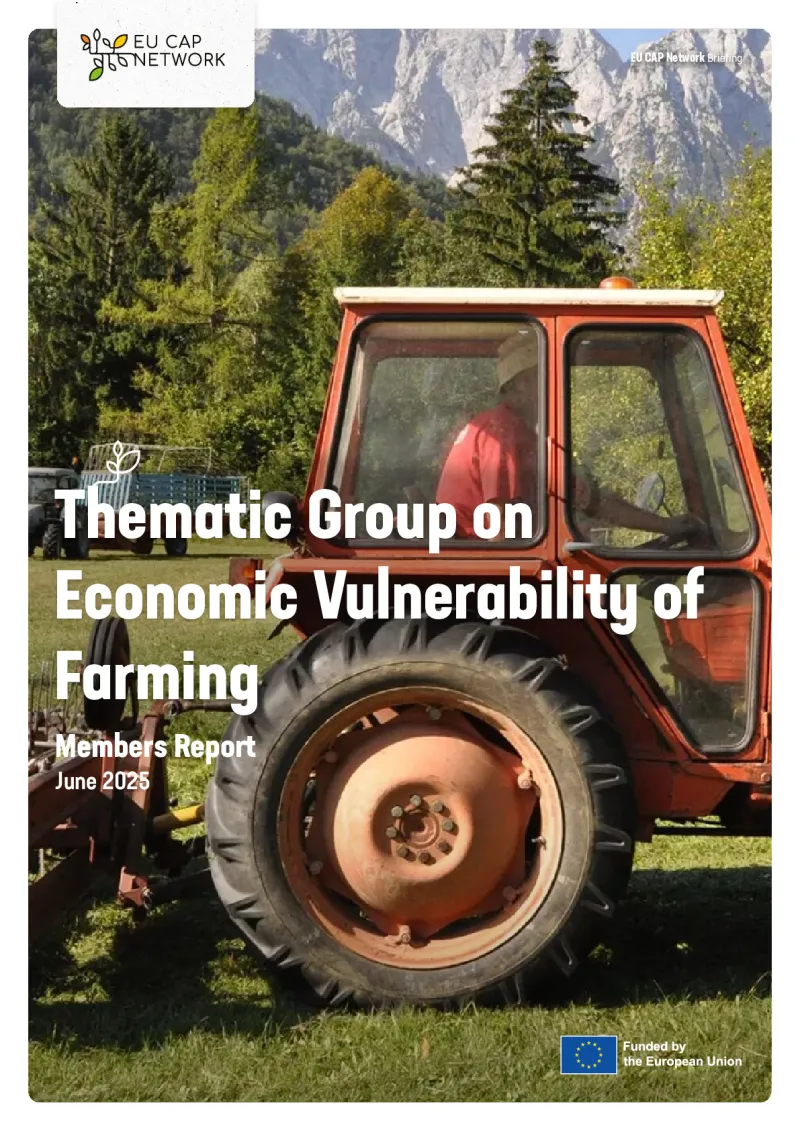 Members report - Thematic Group on Economic Vulnerability of Farming