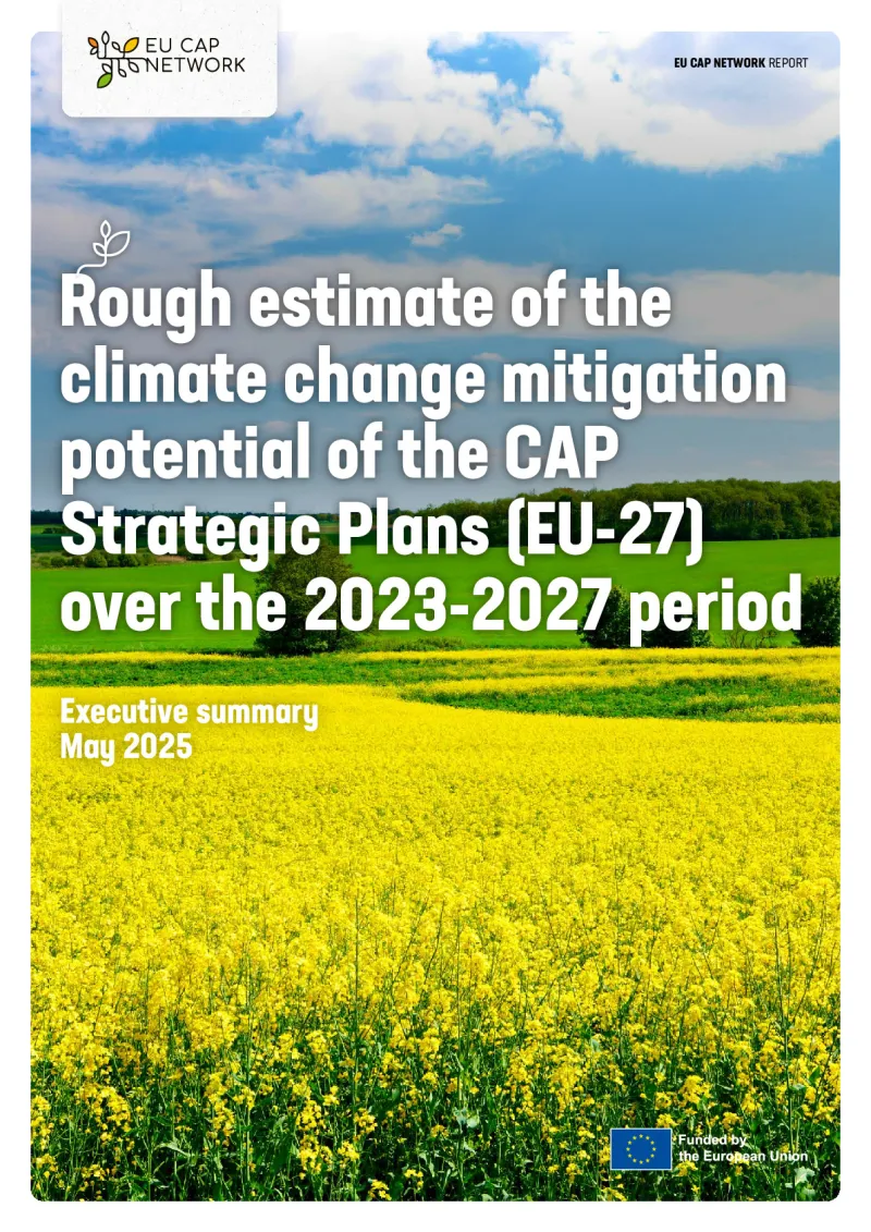 Executive Summary - Rough estimate of the climate change mitigation potential of the CAP Strategic Plans (EU-27) over the 2023-2027 period