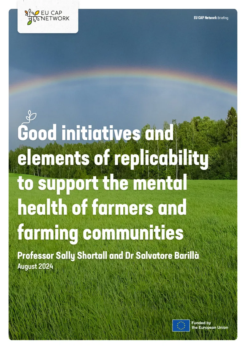 Briefing - Good initiatives and elements of replicability to support the mental health of farmers and farming communities