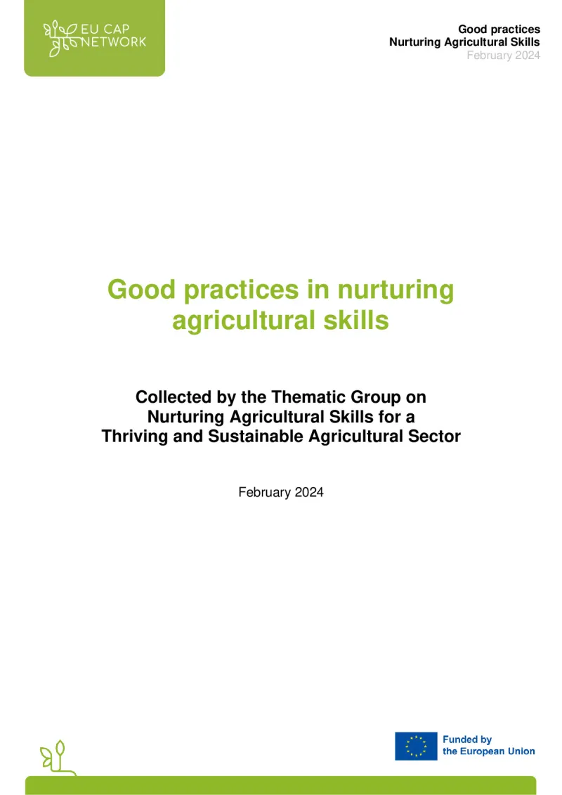 Good practices in nurturing agricultural skills