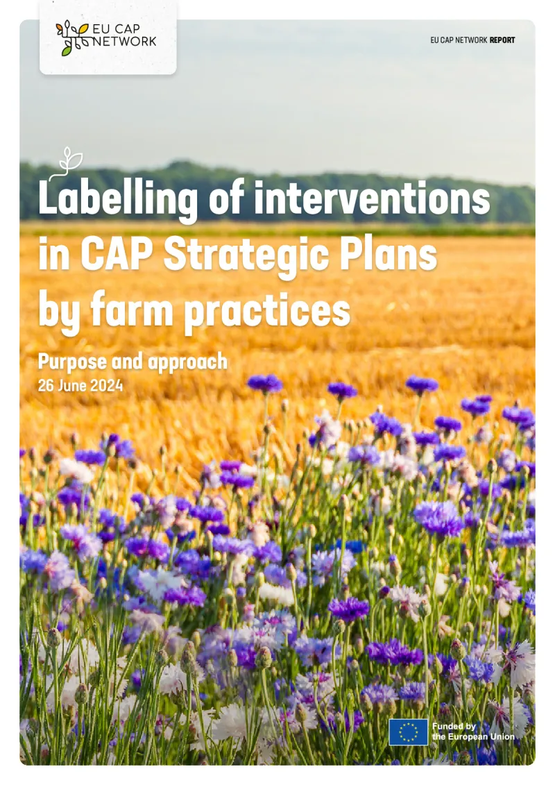 Report - Labelling of interventions in CAP Strategic Plans by farm practices