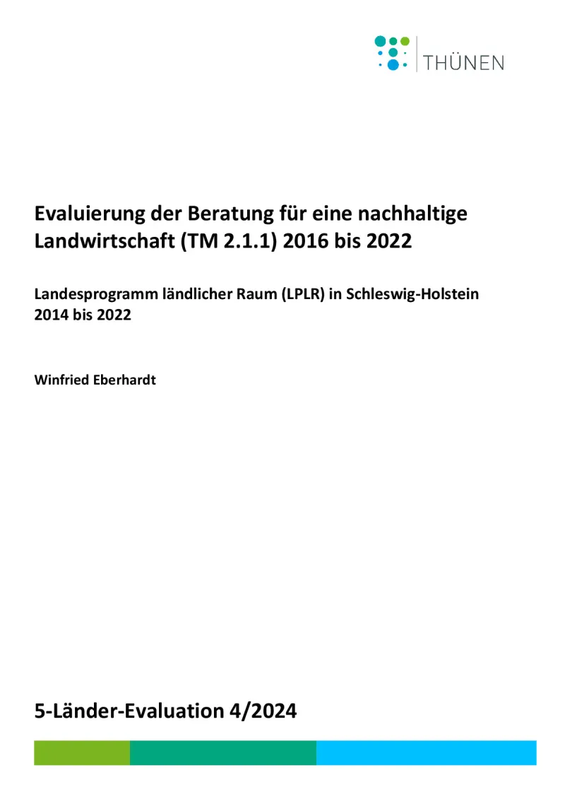 Evaluierung der Beratung für eine nachhaltige Landwirtschaft (TM 2.1.1) 2016 bis 2022