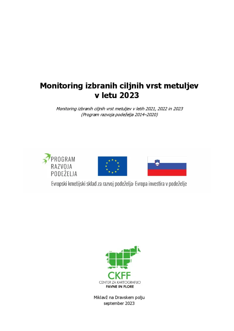 Monitoring of selected target species of butterflies in 2023