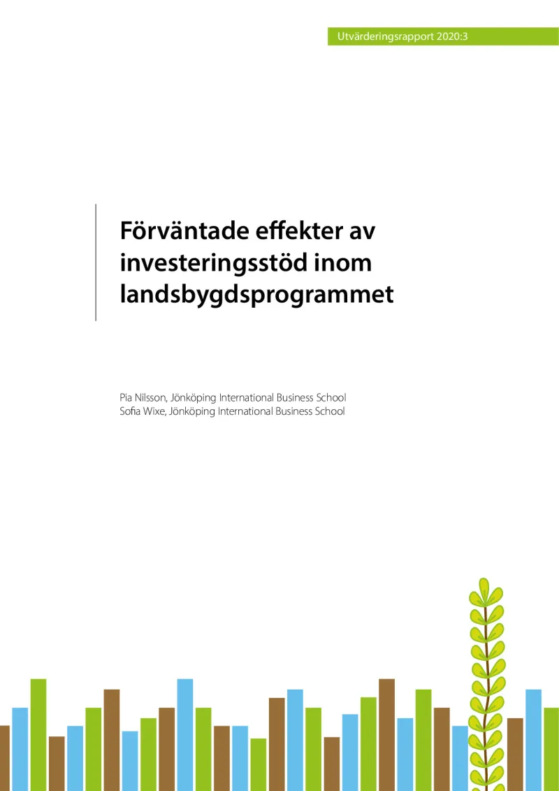 Evaluation of the expected impact of investment support from Sweden's RDP