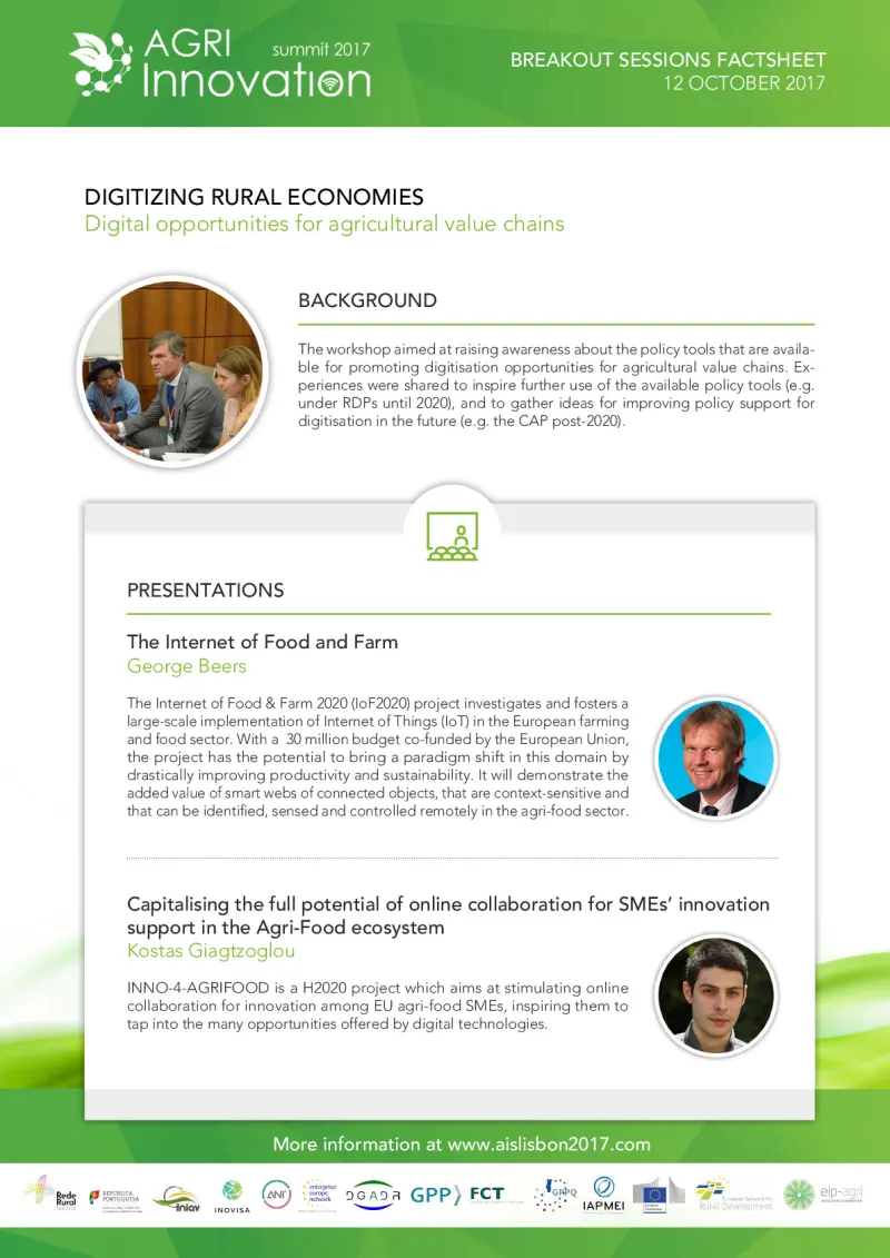 EIP-AGRI Factsheet Digital opportunities for agricultural value chains: English version