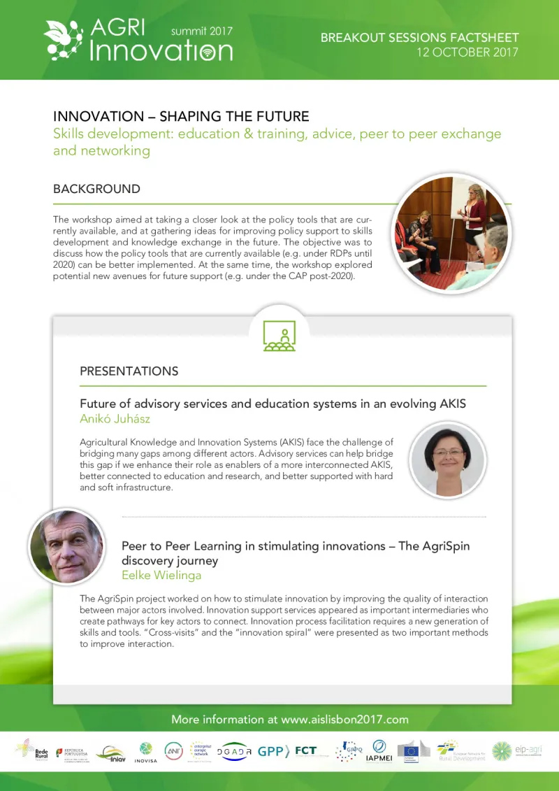 EIP-AGRI Factsheet Skills development: English version