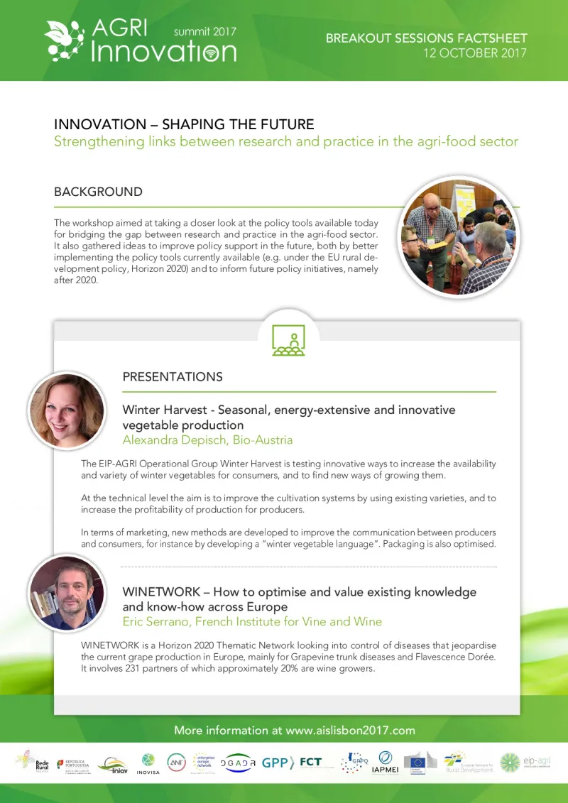 EIP-AGRI Factsheet Strengthening links between research and practice: English version