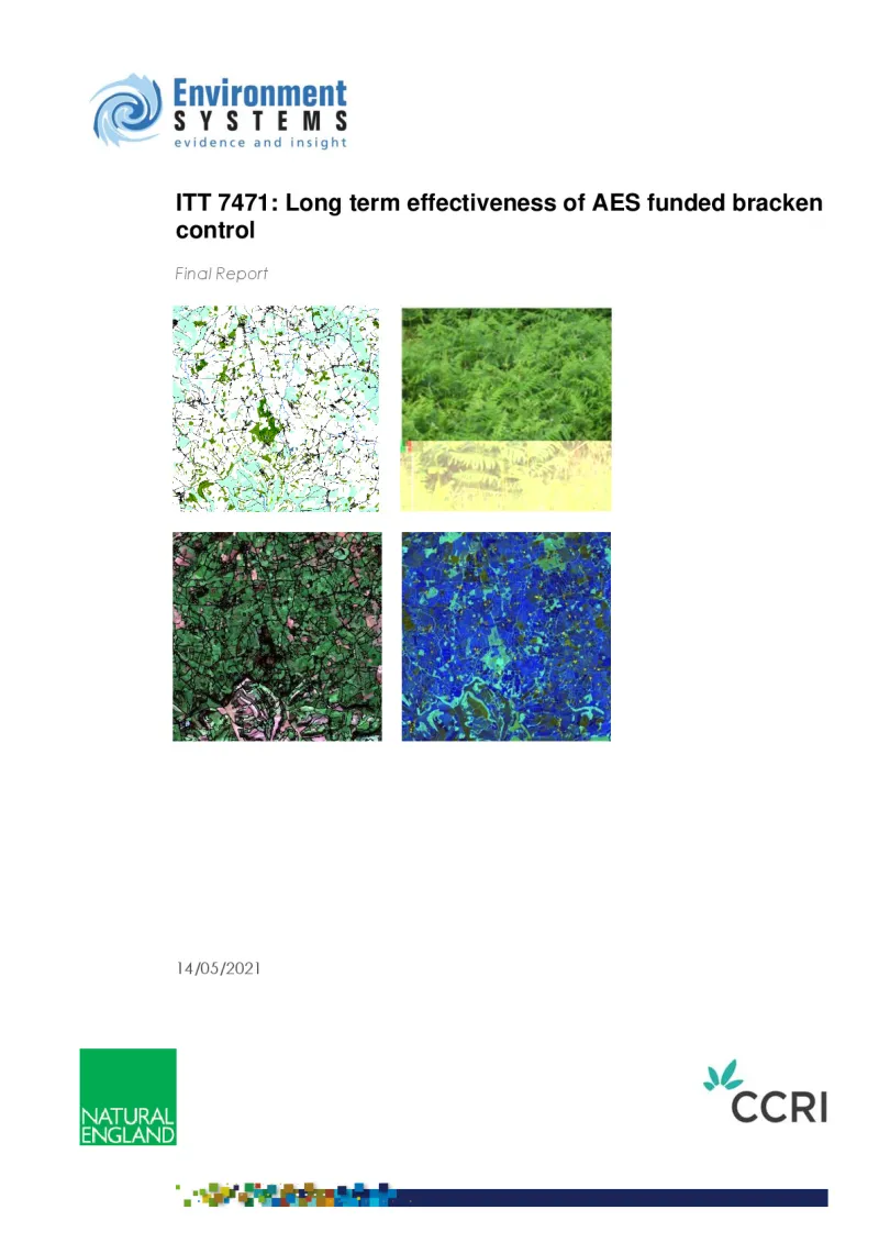 ITT 7471: Long term effectiveness of AES funded bracken control