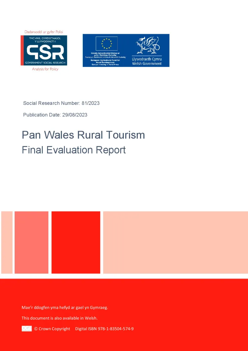 Pan Wales Rural Tourism evaluation