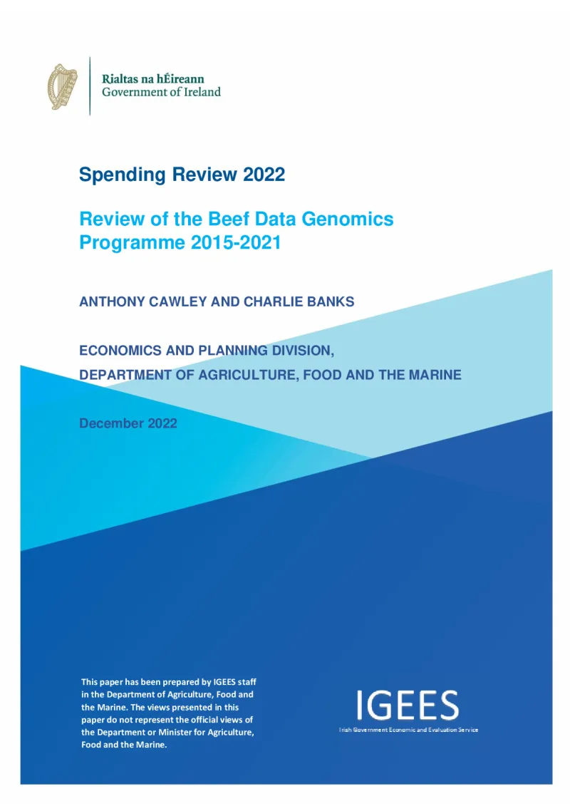 Review of the feef data genomics programme 2015-2021