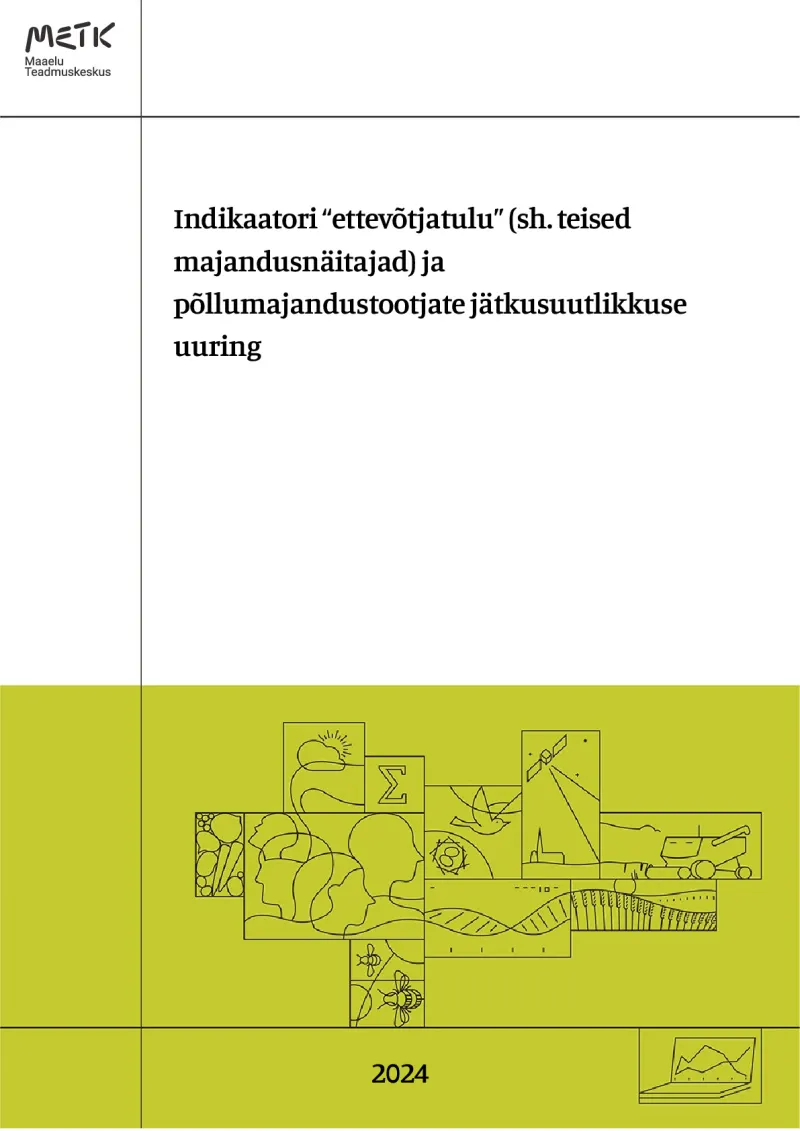 Study of the indicator 'entrepreneurial income' and the sustainable economic viability of agricultural producers