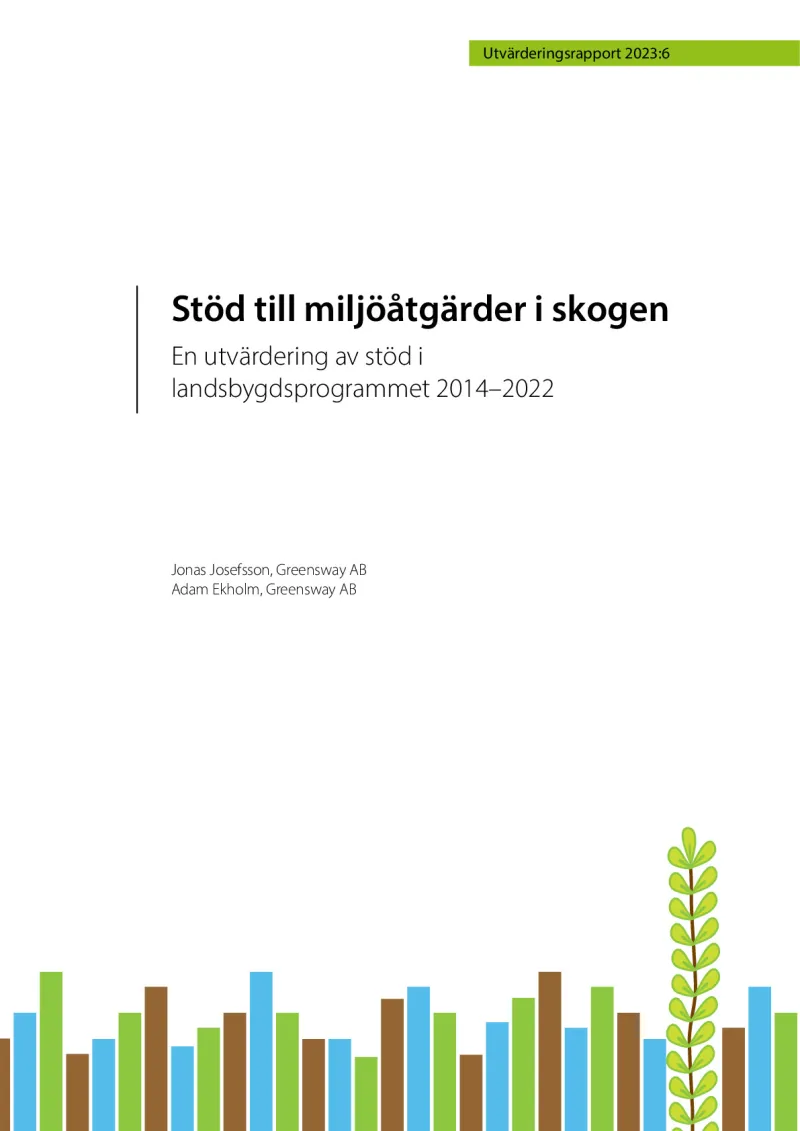 Support for environmental measures in forests