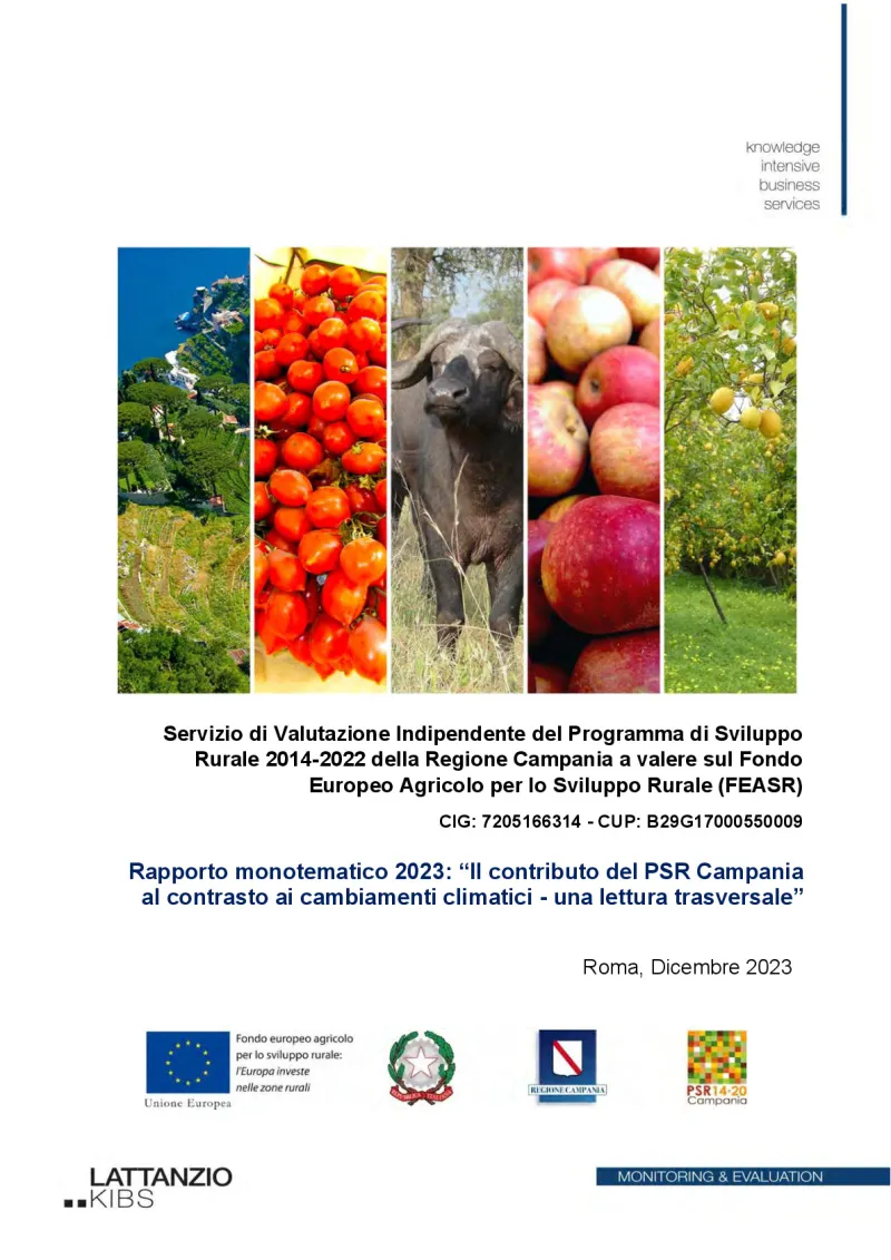 The contribution of the campania rdp towards climate change