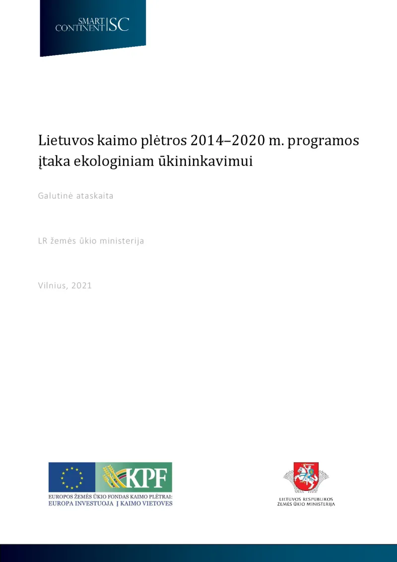 The impact of Lithuania’s Rural Development Programme on organic farming