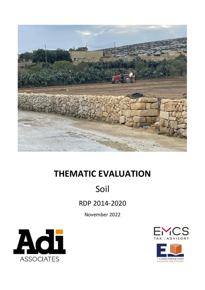 Thematic evaluation on soil