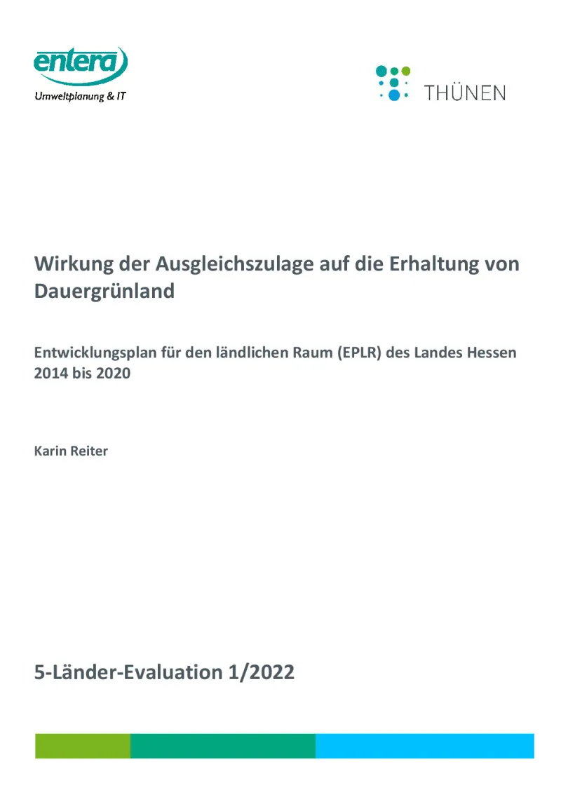 Thunen-Institute evaluating the impact of the compensatory allowance in Hessen
