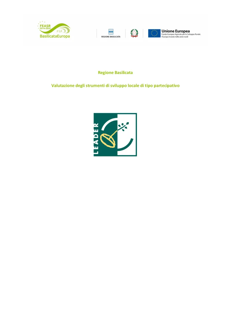Evaluation of CLLD tools in Basilicata