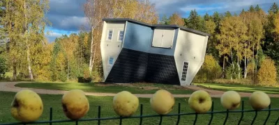 Latvia tourist attraction upside down house