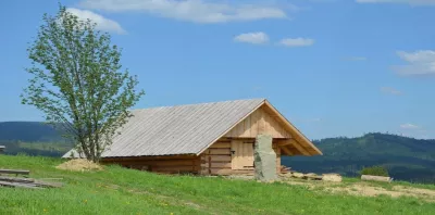A restored shepherd's mountain hut