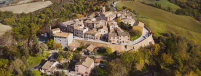 medieval village of Montefabbri in the province of Pesaro and Urbino in the Marche region