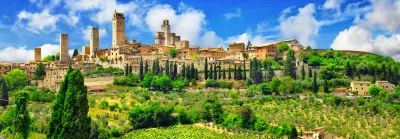 panorama of beautiful San Gimignano, Tuscany. Italy